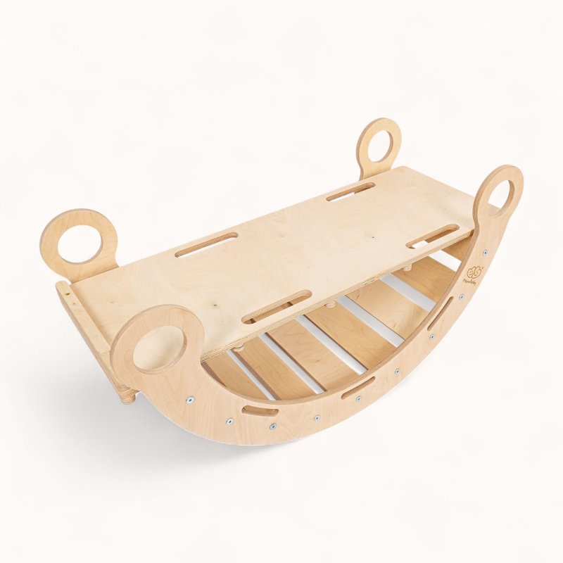 Arche d'Escalade Montessori avec Rampe Beige