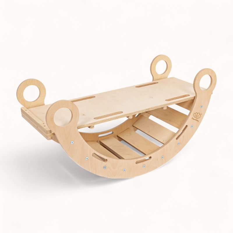 Arche d'Escalade Montessori avec Rampe Beige