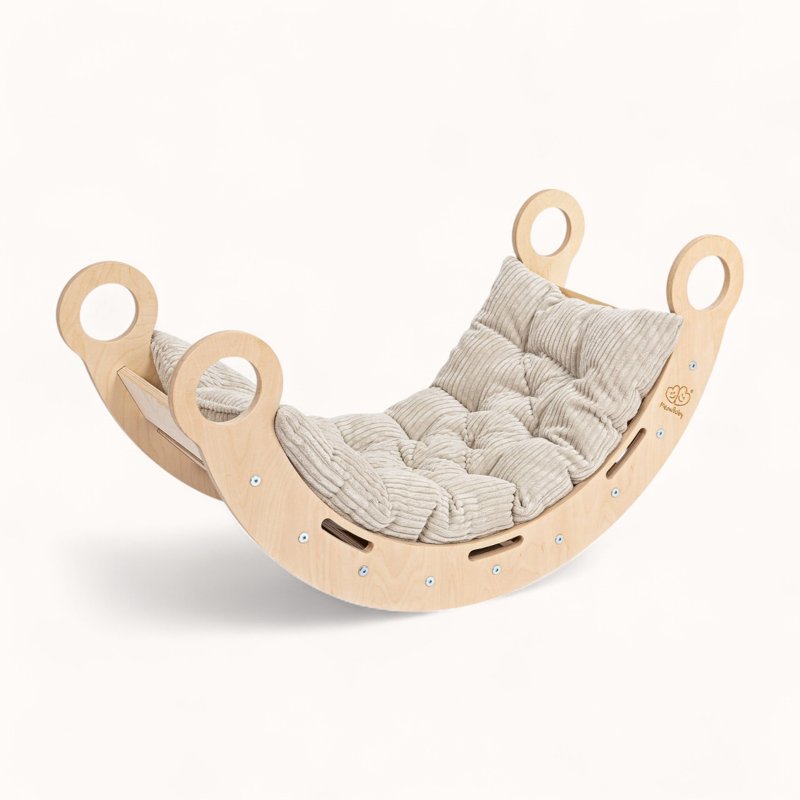 Arche d'Escalade Montessori avec Rampe Beige