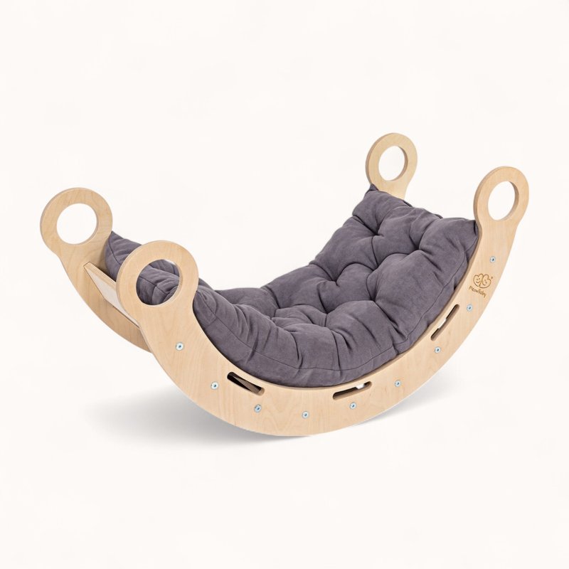Arche d'Escalade Montessori avec Rampe Grise Multifonction