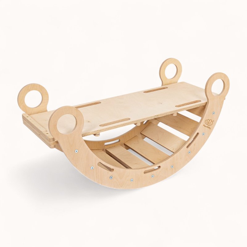 Arche d'Escalade Montessori avec Rampe Grise Multifonction