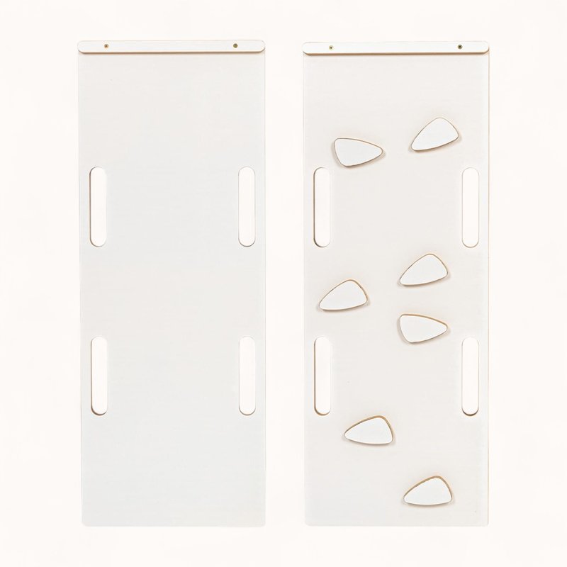 Arche d'Escalade Montessori Blanche avec Rampe Beige Multifonctions