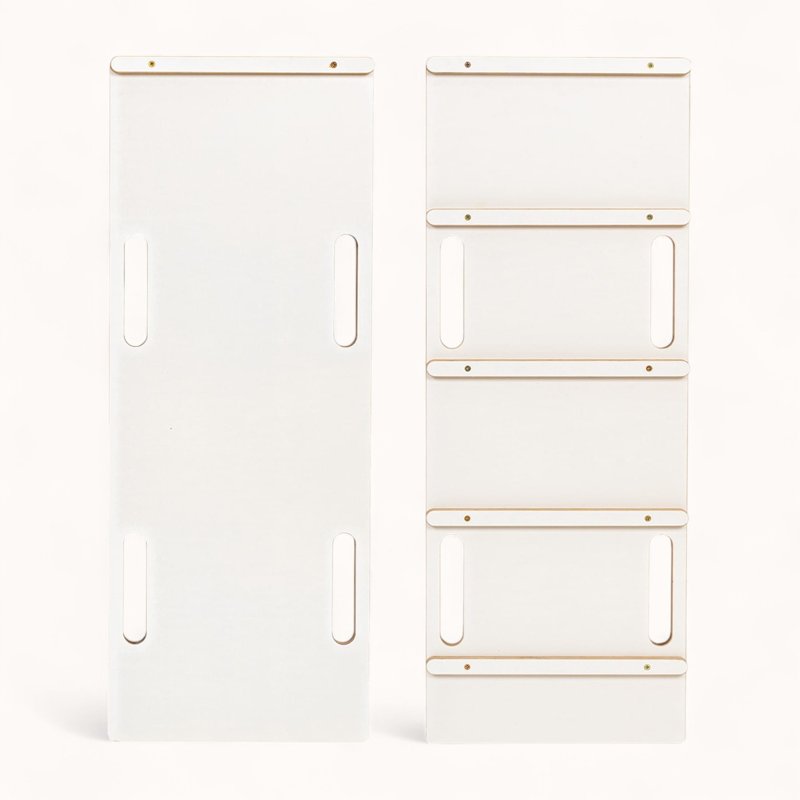 Arche d'Escalade Montessori Blanche avec Rampe Grise Multifonctions