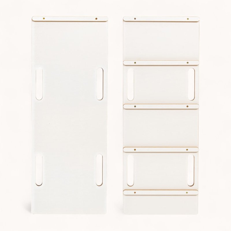 Arche d'Escalade Montessori Blanche avec Rampe Rose Multifonctions