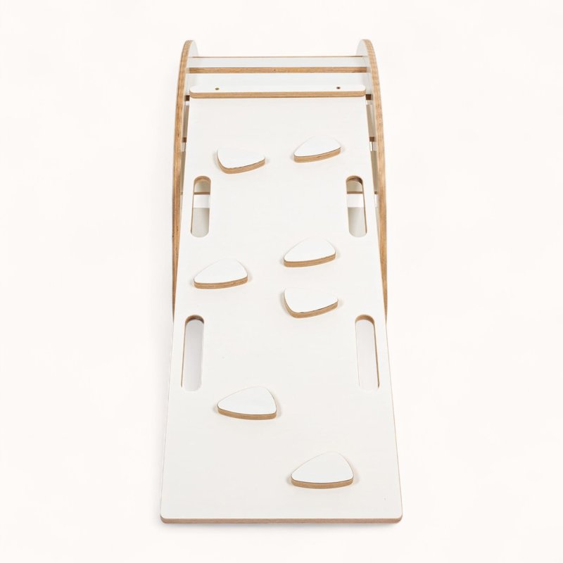 Arche d'Escalade Montessori Blanche Coussin Beige