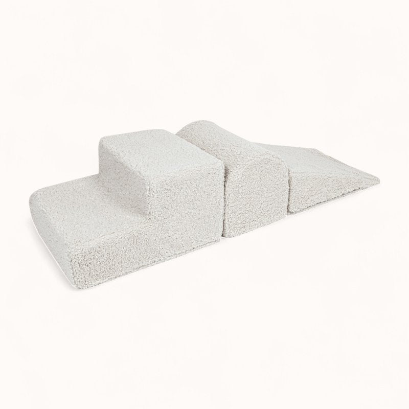 bloc parcours de motricité en tissu bouclette beige