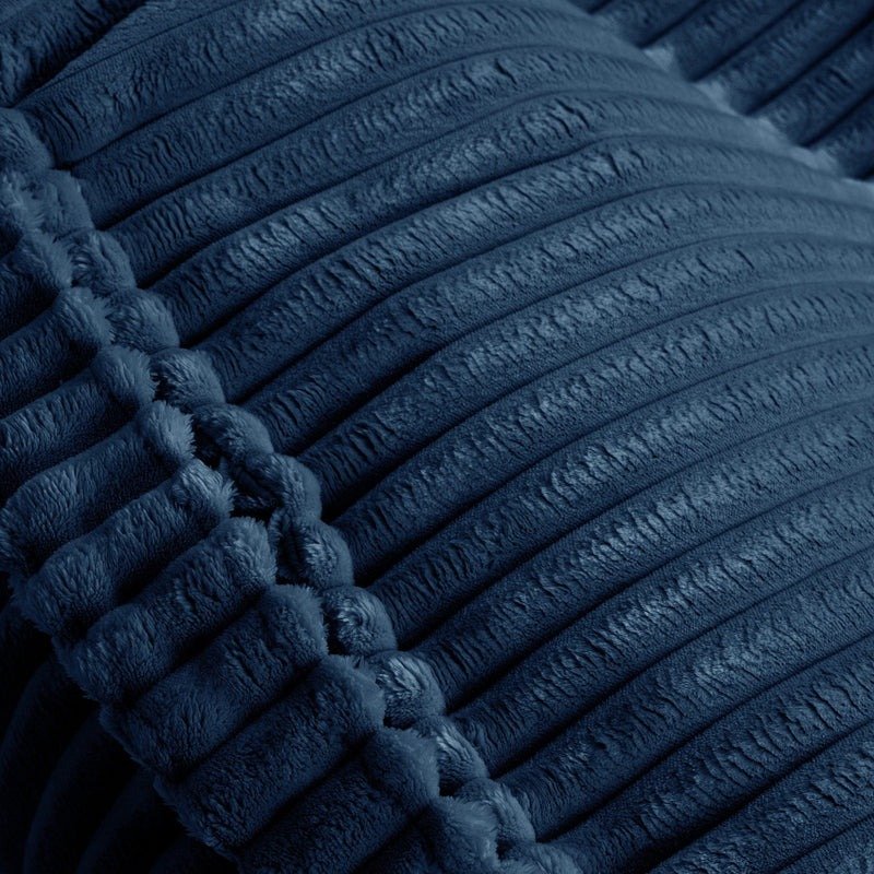 coussin pouf pour enfant en velours peluche bleu nuit