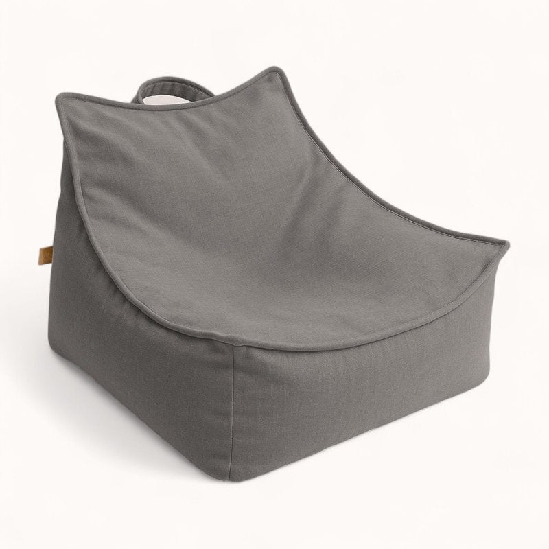 Gros Pouf pour Enfant en Tissu Technique taupe