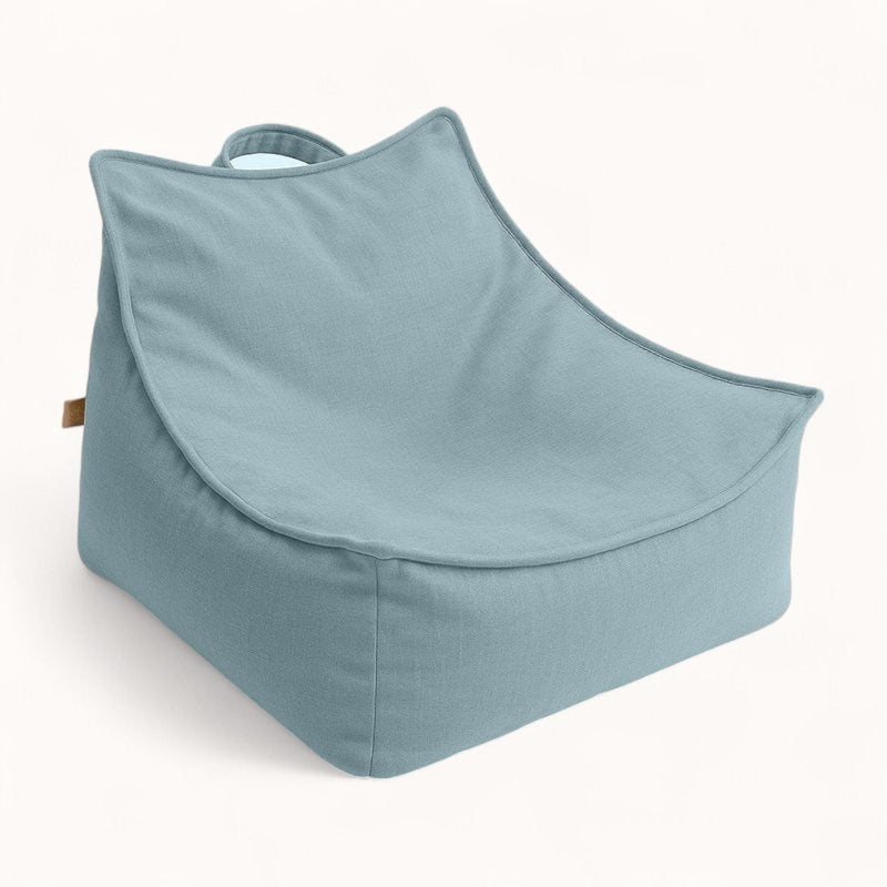 Gros Pouf pour Enfant en Tissu Technique bleu