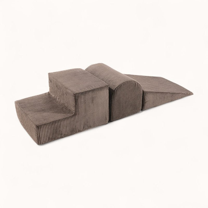 module de motricité pour bébé en velours côtelé marron