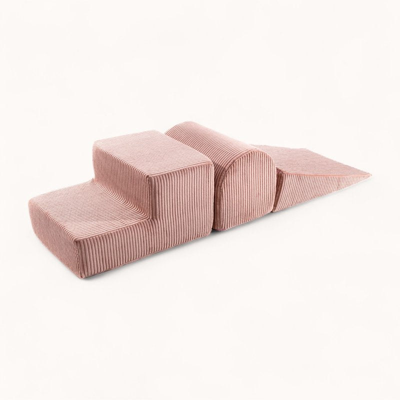 module de motricité pour bébé en velours côtelé rose