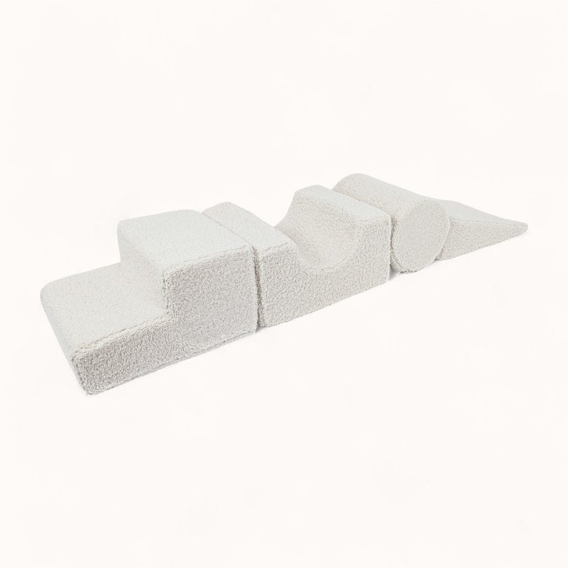 parcours de motricité pour enfant en tissu bouclette beige
