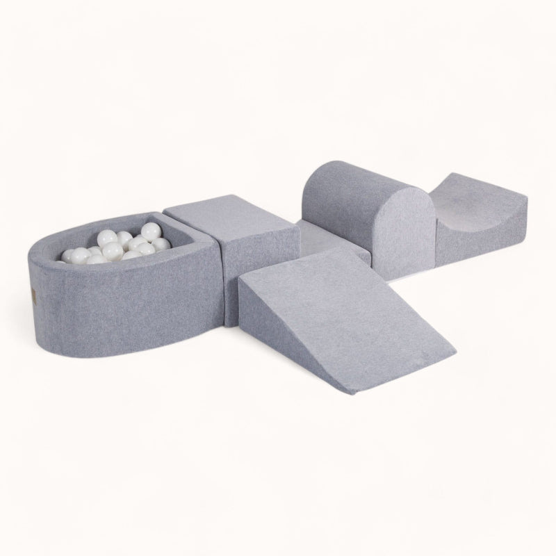 parcours de motricité gris en velours