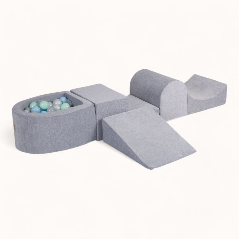 parcours de motricité gris en velours