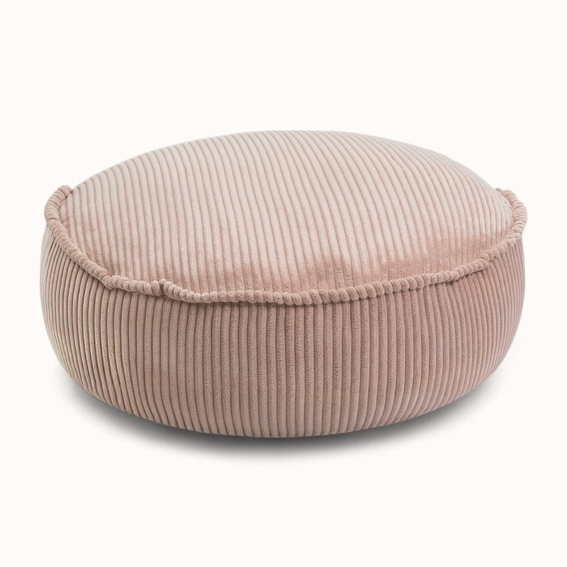 Pouf Enfant en Velours Côtelé rose