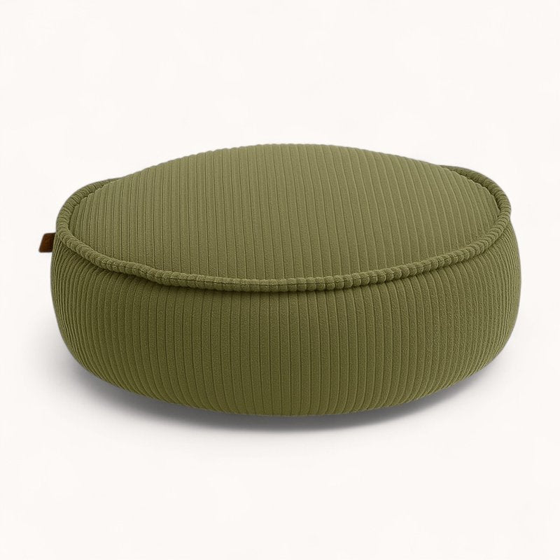 Pouf Enfant en Velours Côtelé vert kaki