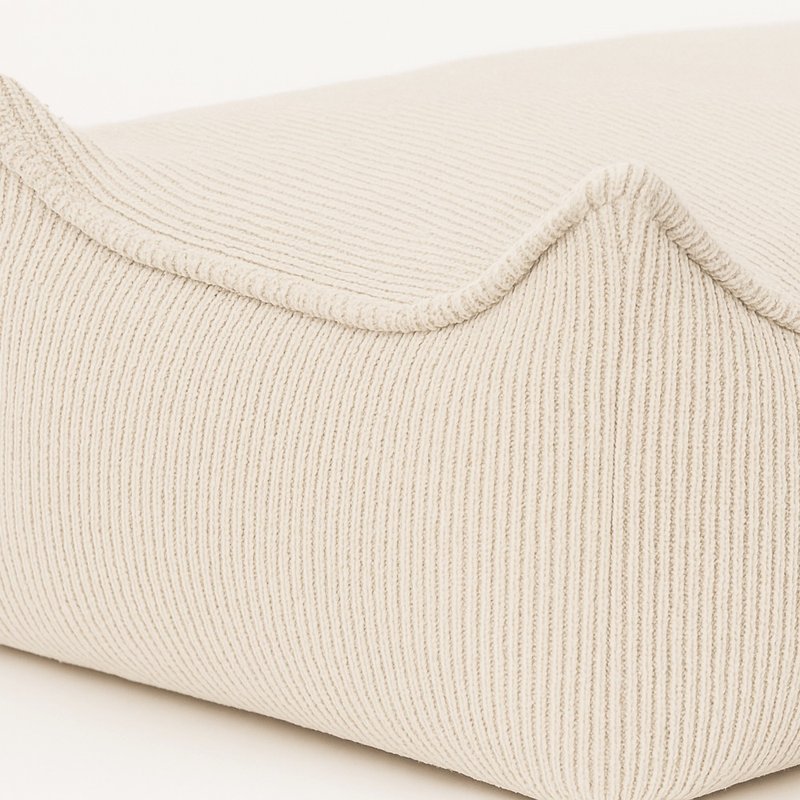 Pouf Lit pour Enfant en Velours Côtelé beige