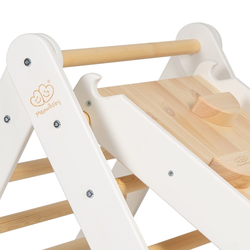 Triangle de Pikler Toboggan Blanc