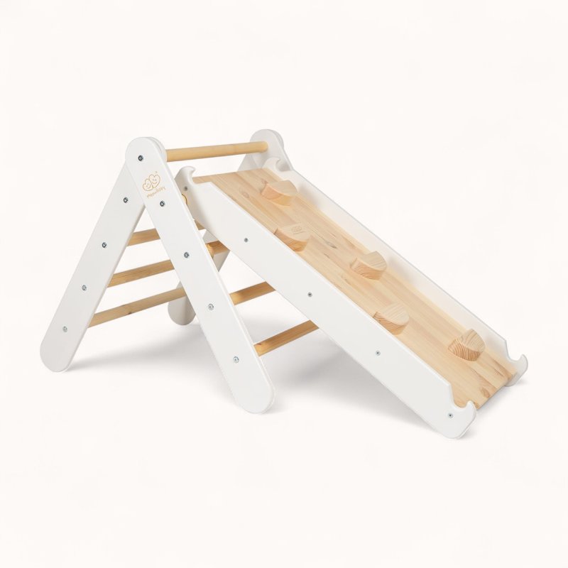 Triangle de Pikler Toboggan Blanc